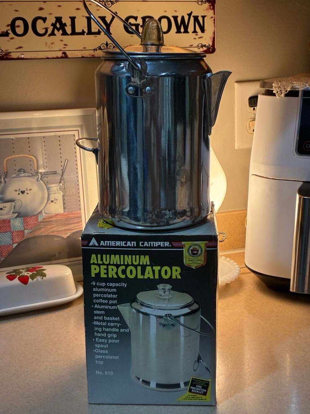 American Camper 9-Cup Aluminum Percolator Coffee Pot Item 810